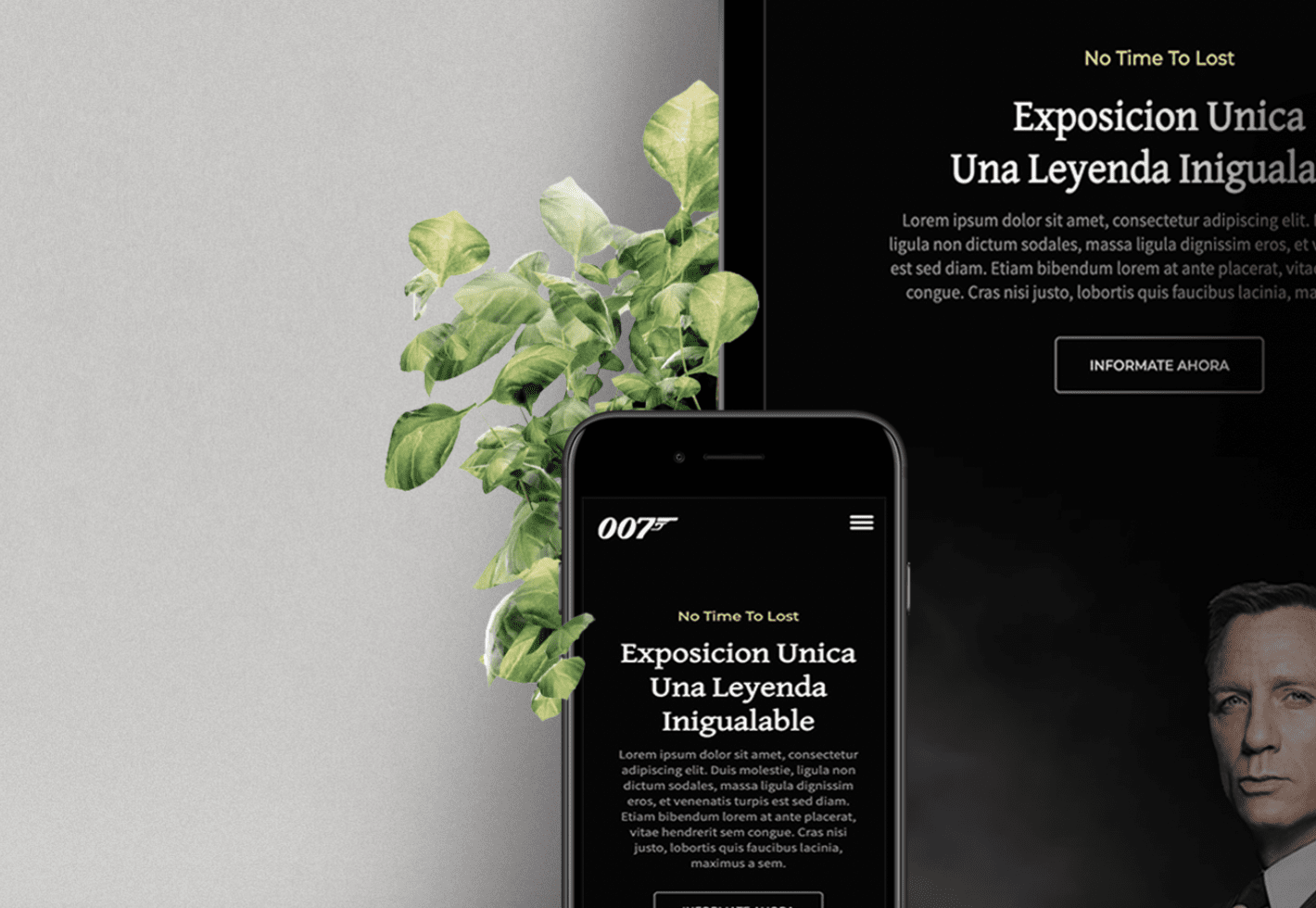 Mockup de la web 007 Museum